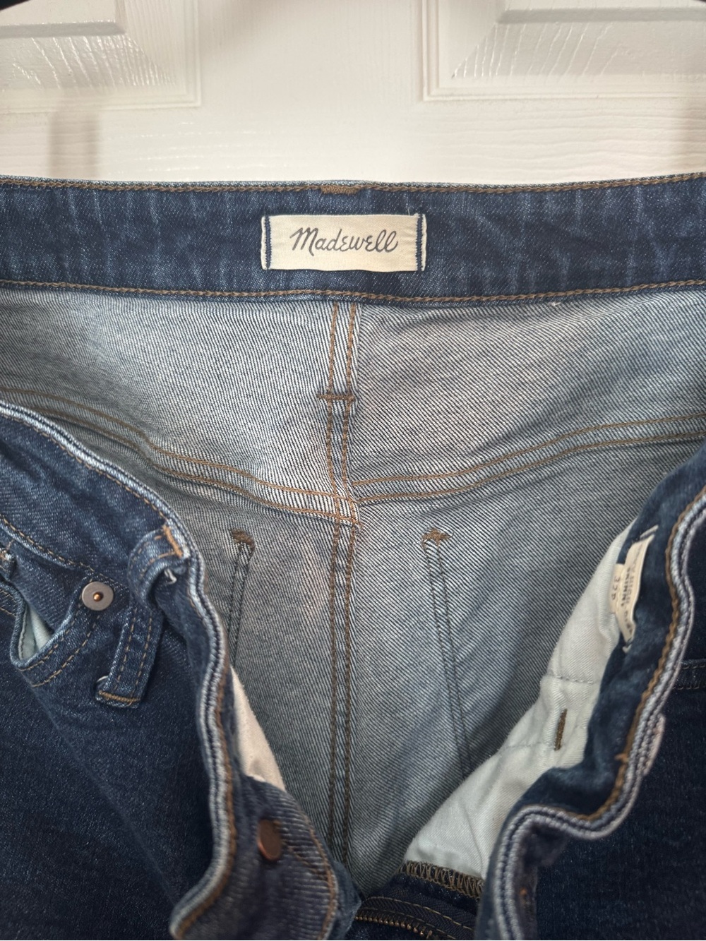 Madewell Women’s Curvy High-Rise Skinny Jeans in Navy Blue Denim - Picture 4 of 6
